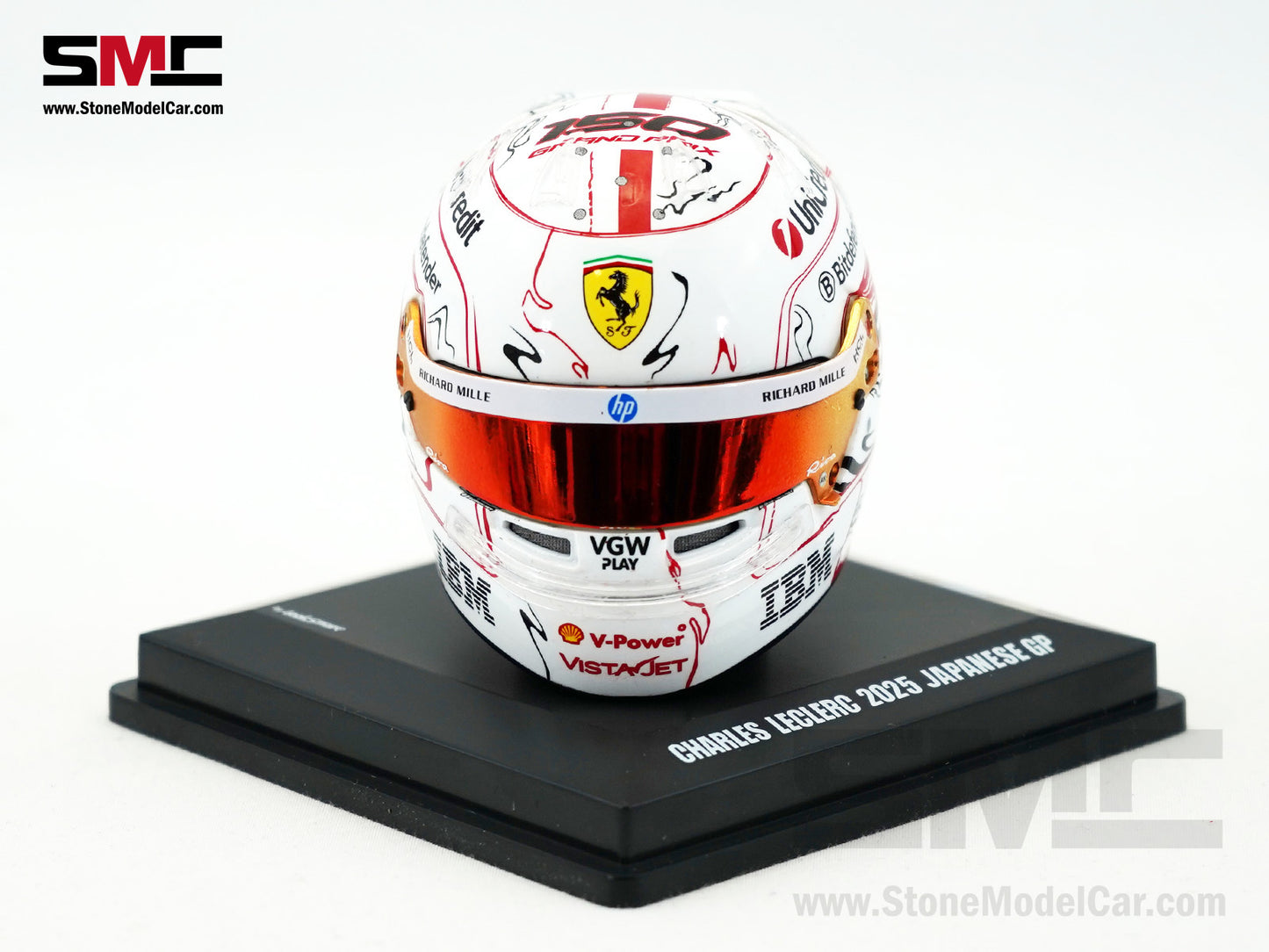 Ferrari HP F1 SF-25 #16 Charles Leclerc Japanese GP 2025 Looksmart 1:5 BELL Helmet