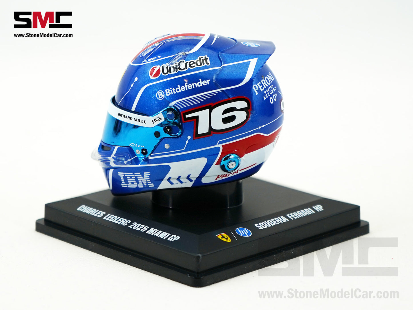 Ferrari HP F1 SF-25 #16 Charles Leclerc Miami GP 2025 Looksmart 1:5 BELL Helmet