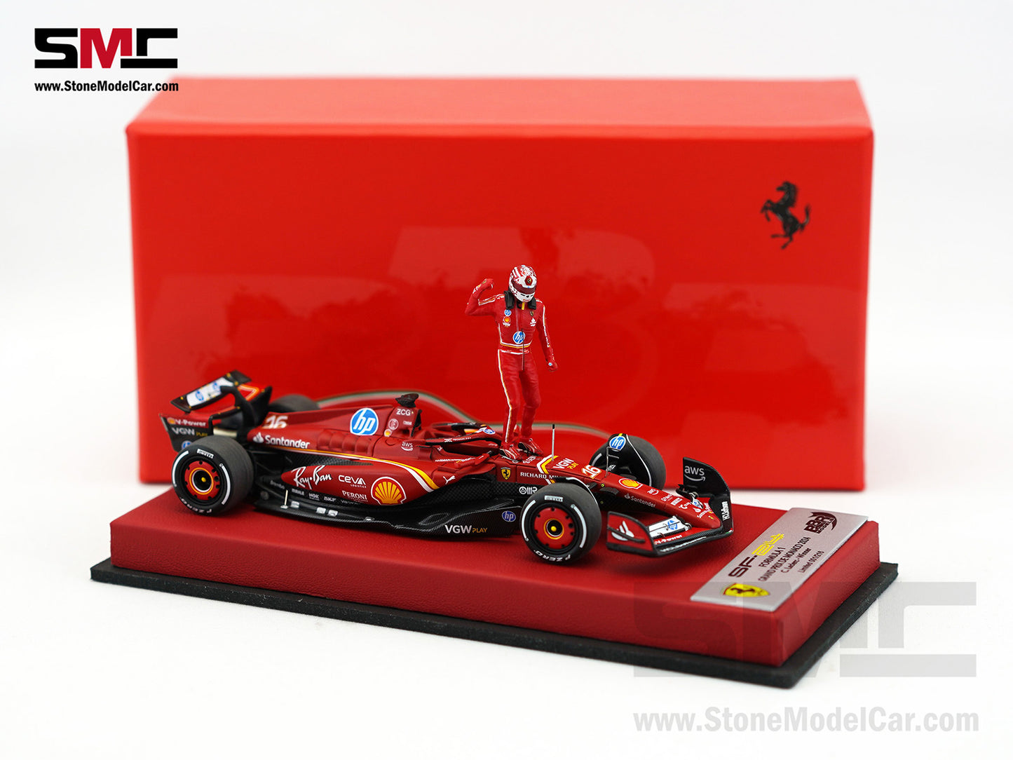 Ferrari F1 SF-24 #16 Charles Leclerc Winner Monaco GP 2024 BBR 1:43 Special Edition