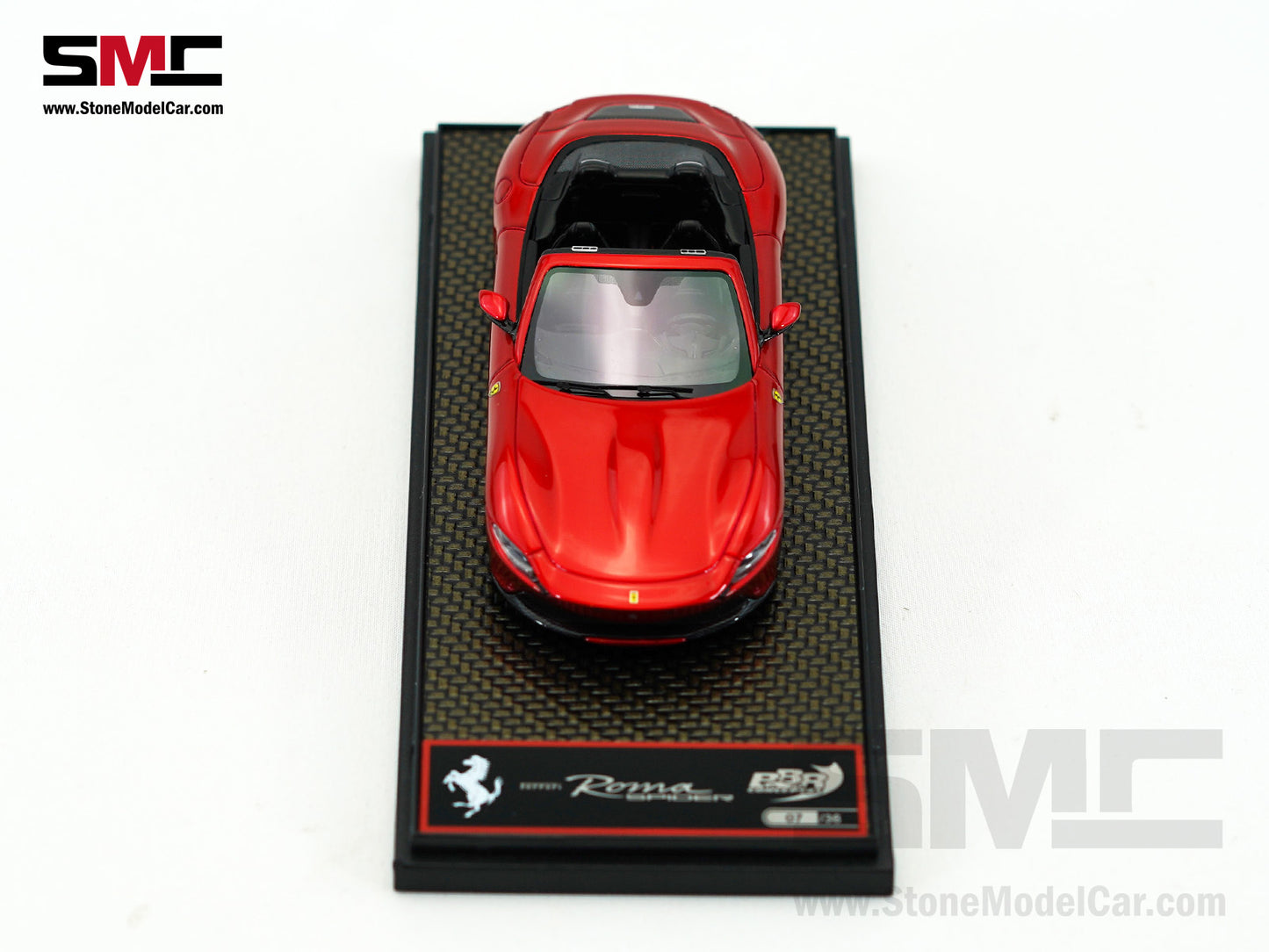 Ferrari Roma Spider Open Roof - Rosso Enzo Red Metallic BBR 1:43 BBRC282SU33