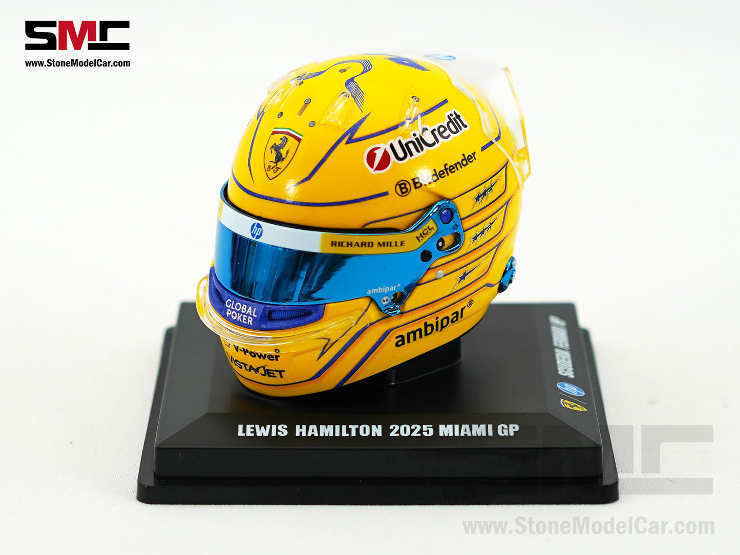 Ferrari HP F1 SF-25 #44 Lewis Hamilton Miami GP 2025 Looksmart 1:5 BELL Helmet