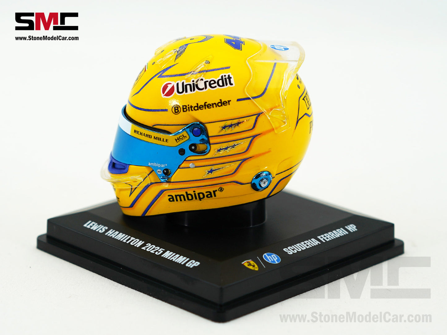 Ferrari HP F1 SF-25 #44 Lewis Hamilton Miami GP 2025 Looksmart 1:5 BELL Helmet