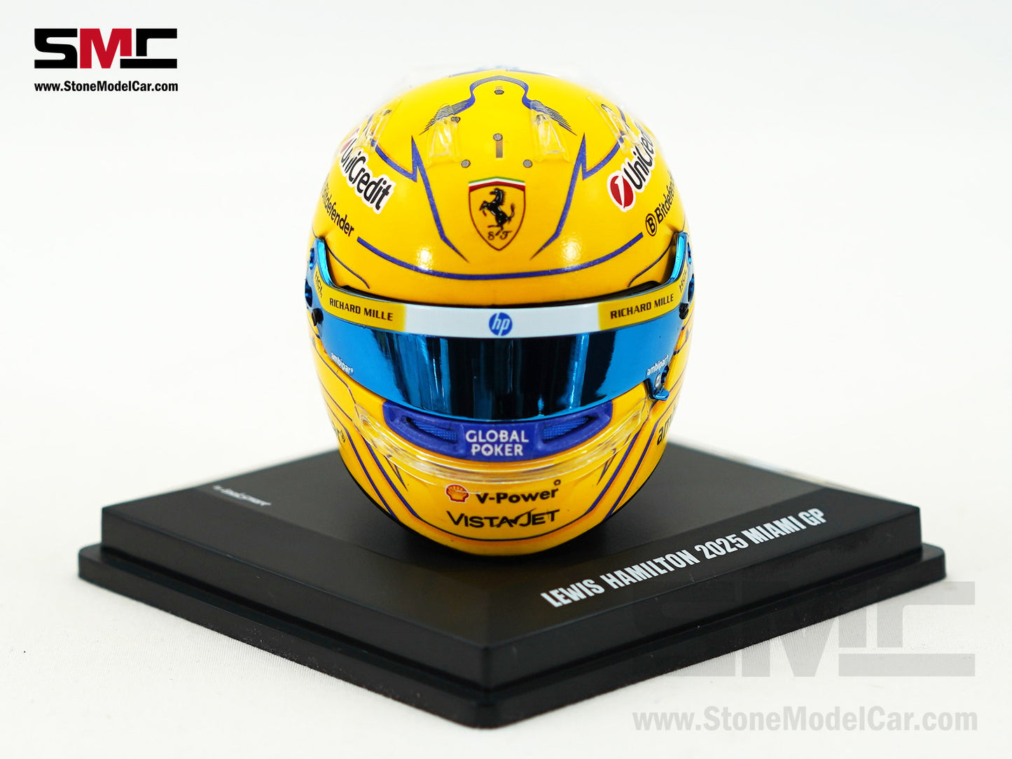 Ferrari HP F1 SF-25 #44 Lewis Hamilton Miami GP 2025 Looksmart 1:5 BELL Helmet