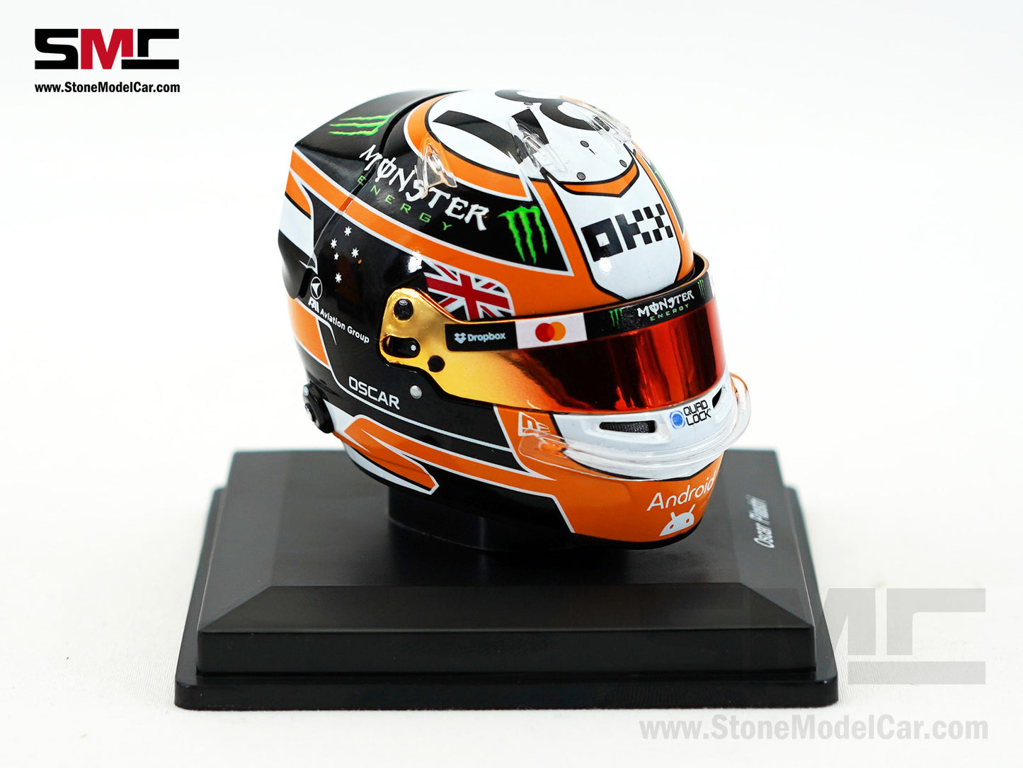 McLaren F1 MCL39 #81 Oscar Piastri Monaco GP 2025 Special Livery Spark 1:5 Helmet