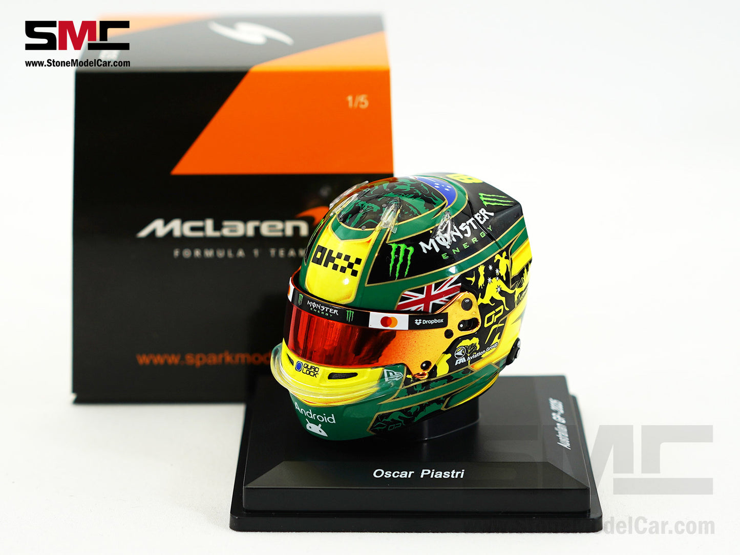 McLaren F1 MCL39 #81 Oscar Piastri Australia GP 2025 Home Race Spark 1:5 Helmet