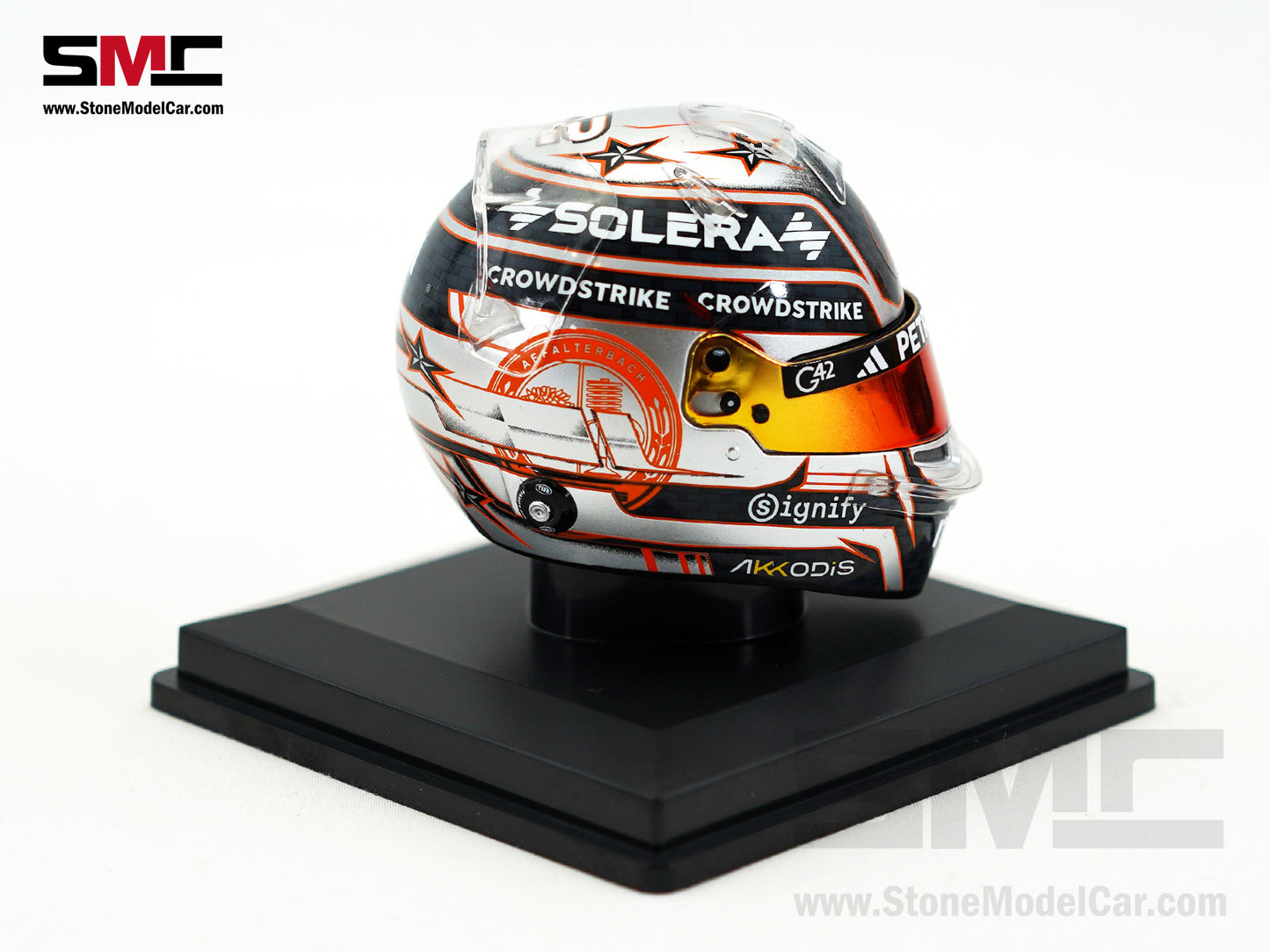 Mercedes F1 W16 #12 Kimi Antonelli British GP 2025 Spark 1:5 Miniature Helmet