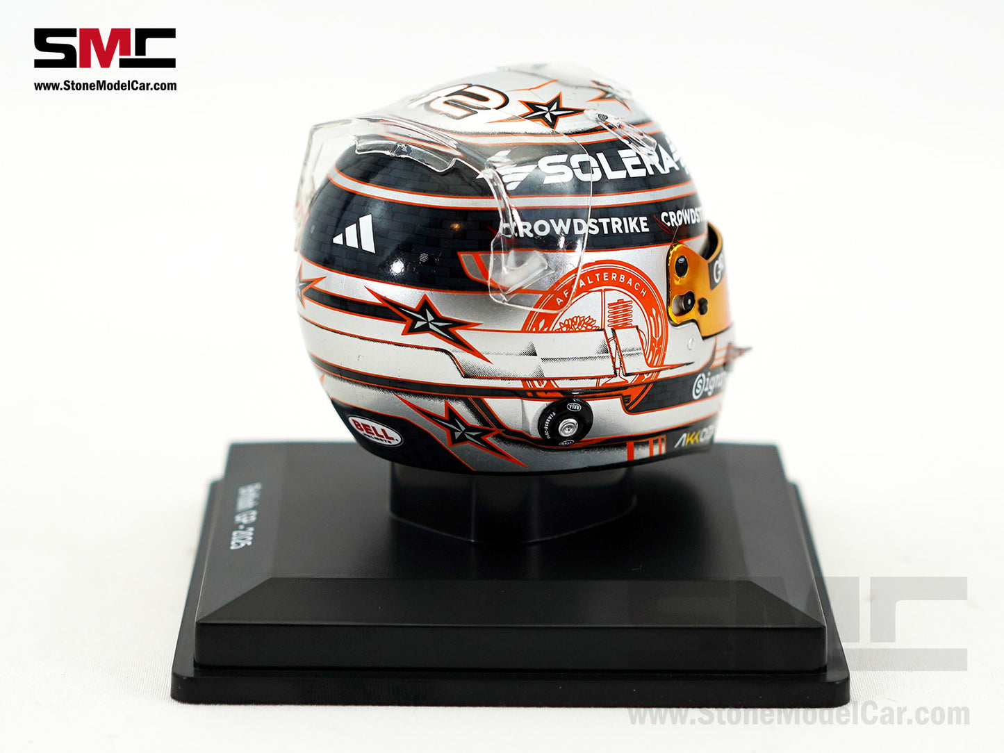 Mercedes F1 W16 #12 Kimi Antonelli British GP 2025 Spark 1:5 Miniature Helmet