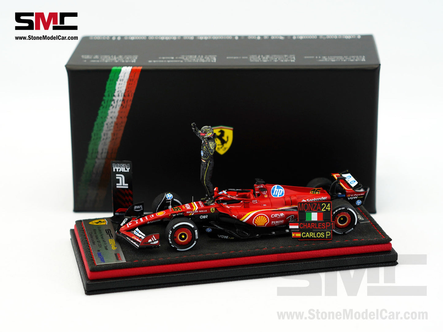 Ferrari F1 SF-24 #16 Charles Leclerc Winner Italy GP 2024 Looksmart 1:43 Special Edition
