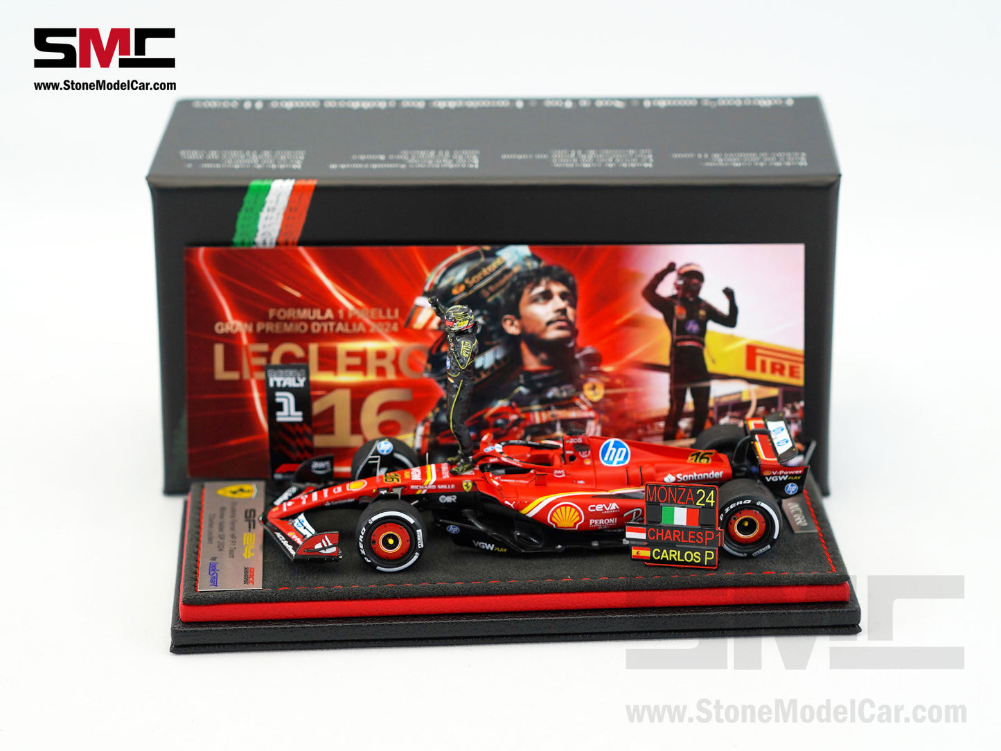 Ferrari F1 SF-24 #16 Charles Leclerc Winner Italy GP 2024 Looksmart 1:43 Special Edition