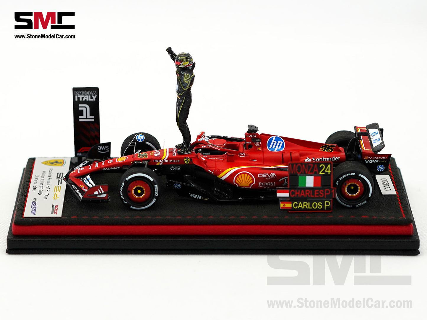 Ferrari F1 SF-24 #16 Charles Leclerc Winner Italy GP 2024 Looksmart 1:43 Special Edition