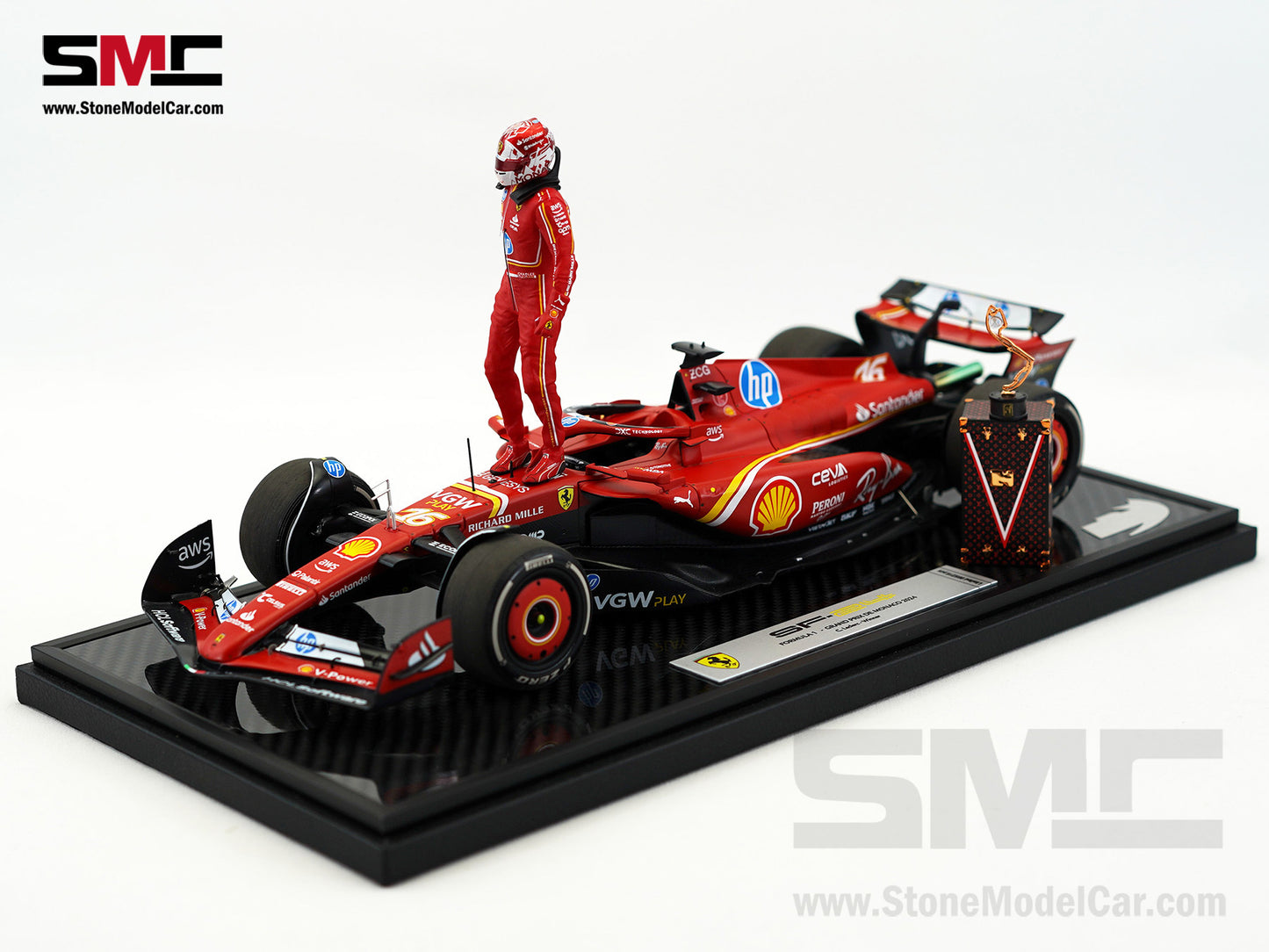 Ferrari F1 SF-24 #16 Charles Leclerc Winner Monaco GP 2024 BBR 1:18 Special Edition