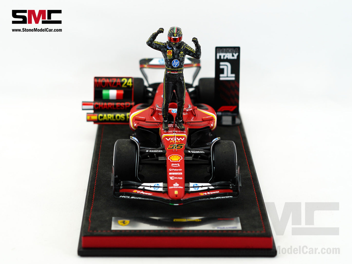Ferrari F1 SF-24 #16 Charles Leclerc Winner Italy GP 2024 Looksmart 1:18 Special Edition