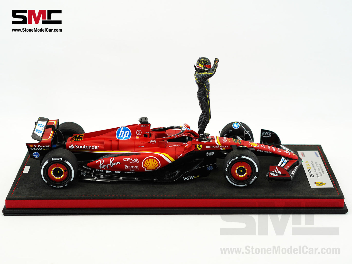Ferrari F1 SF-24 #16 Charles Leclerc Winner Italy GP 2024 Looksmart 1:18 Special Edition