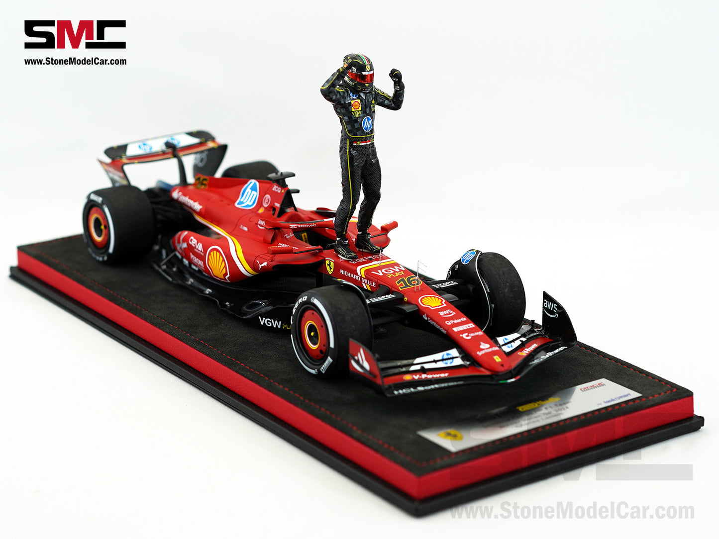 Ferrari F1 SF-24 #16 Charles Leclerc Winner Italy GP 2024 Looksmart 1:18 Special Edition