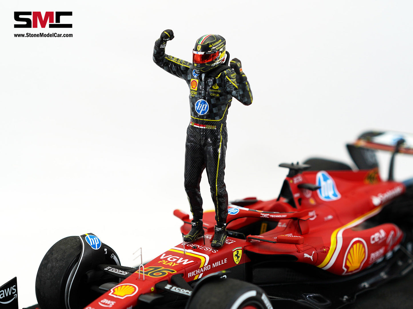 Ferrari F1 SF-24 #16 Charles Leclerc Winner Italy GP 2024 Looksmart 1:18 Special Edition