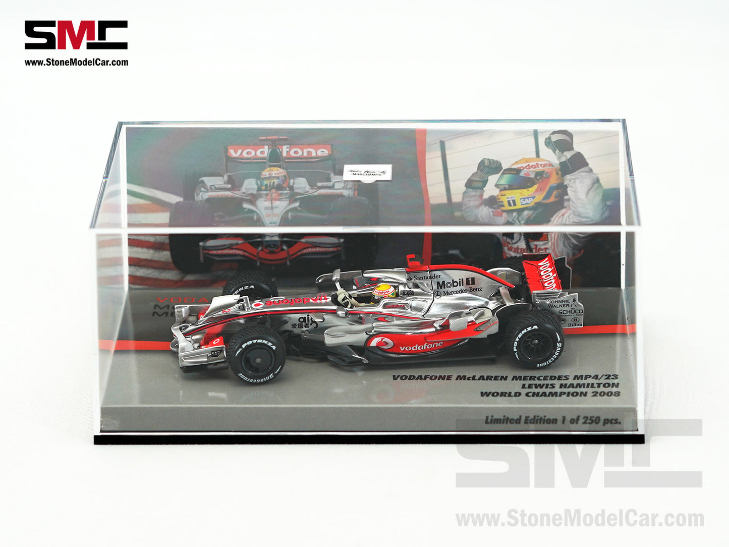 McLaren F1 MP4-23 #22 Lewis Hamilton Brazil 2008 World Champion 1:43 MINICHAMPS
