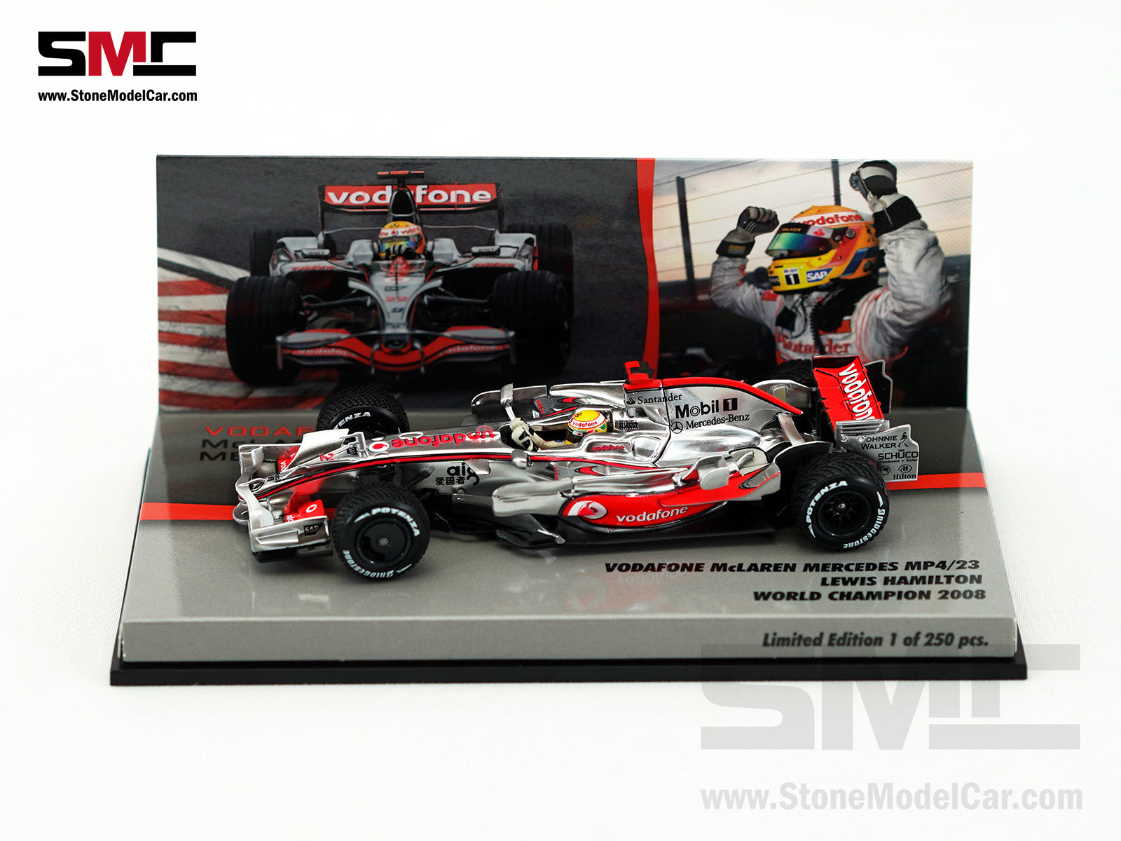 ミニチャンプス 1/43 マクラーレンメルセデス MP4-23 ハミルトン F1 McLaren F1 MP4-23 #22 Lewis Hamilton Brazil 2008 World Champion 1