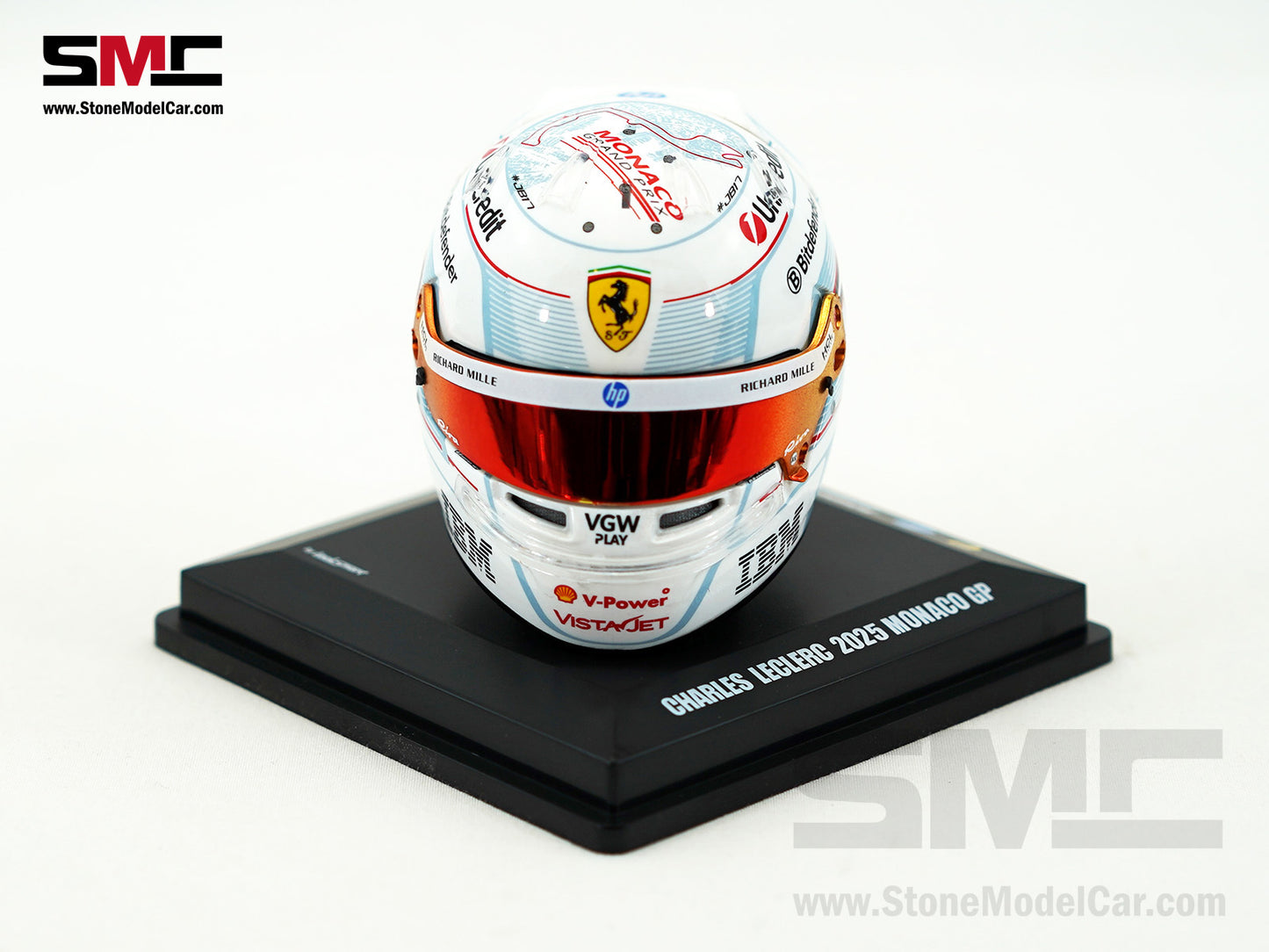 Ferrari HP F1 SF-25 #16 Charles Leclerc Monaco GP 2025 Looksmart 1:5 BELL Helmet