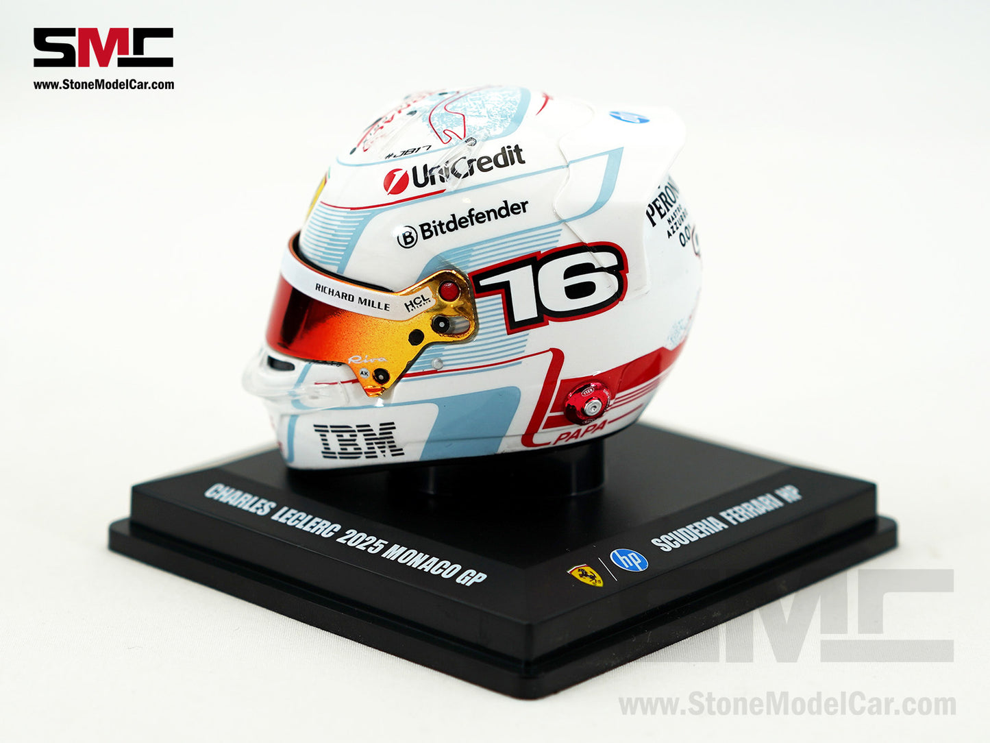 Ferrari HP F1 SF-25 #16 Charles Leclerc Monaco GP 2025 Looksmart 1:5 BELL Helmet