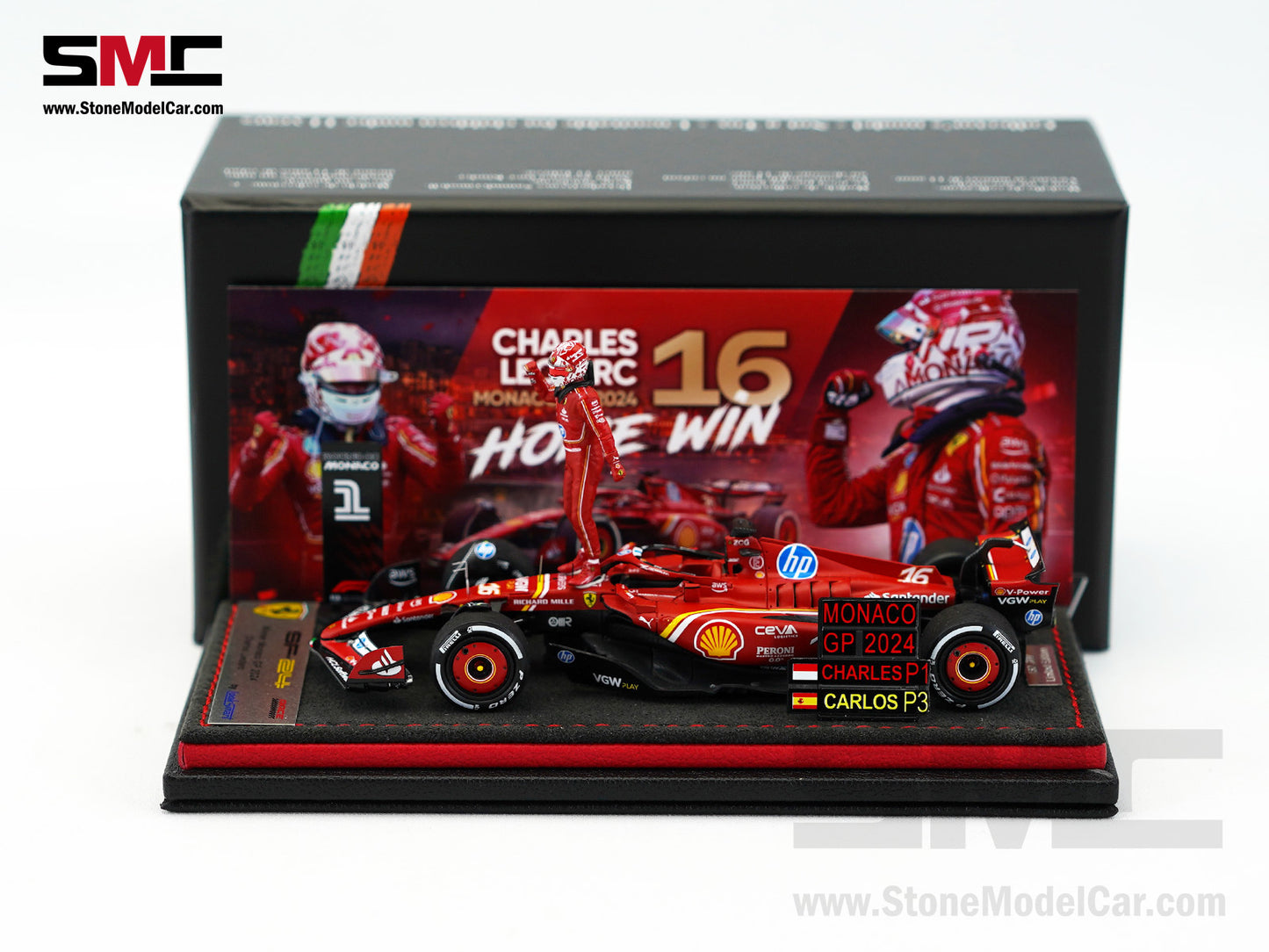 [Pre-Order] Ferrari F1 SF-24 #16 Charles Leclerc Winner Monaco GP 2024 Looksmart 1:43 Special Edition