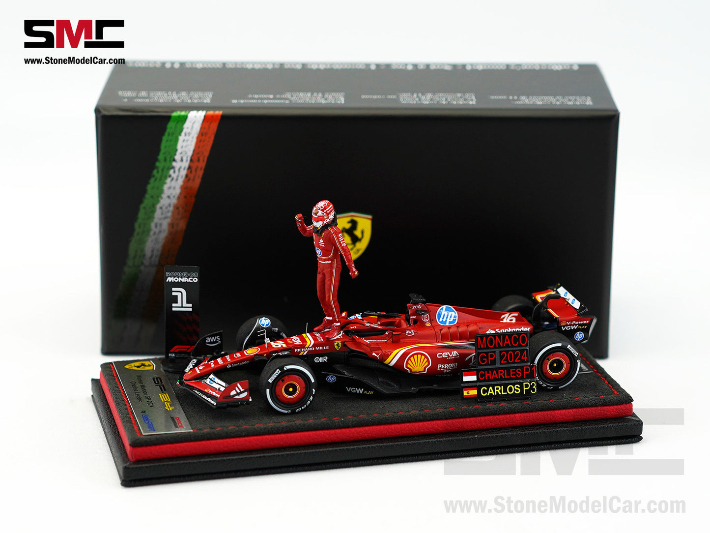 [Pre-Order] Ferrari F1 SF-24 #16 Charles Leclerc Winner Monaco GP 2024 Looksmart 1:43 Special Edition