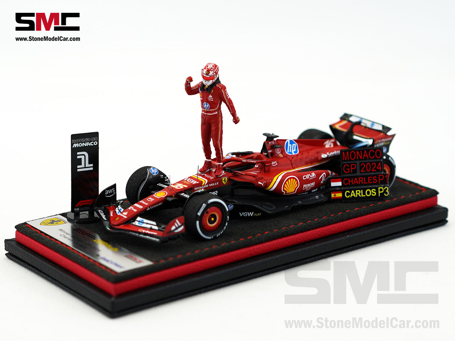 [Pre-Order] Ferrari F1 SF-24 #16 Charles Leclerc Winner Monaco GP 2024 Looksmart 1:43 Special Edition