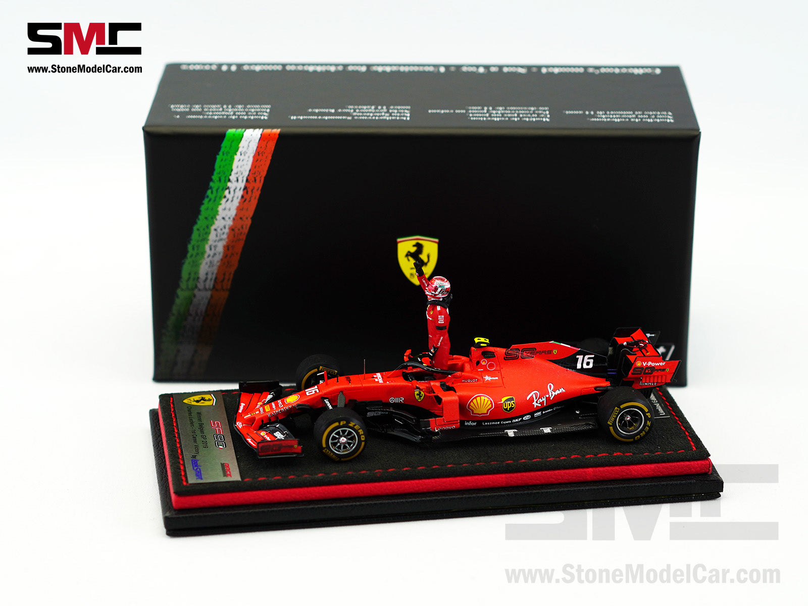 ミニカー Look Smart 1/43 Ferrari SF90 Leclerc Ferrari F1 SF90 #16 Charles Leclerc Winner Belgium GP 2019