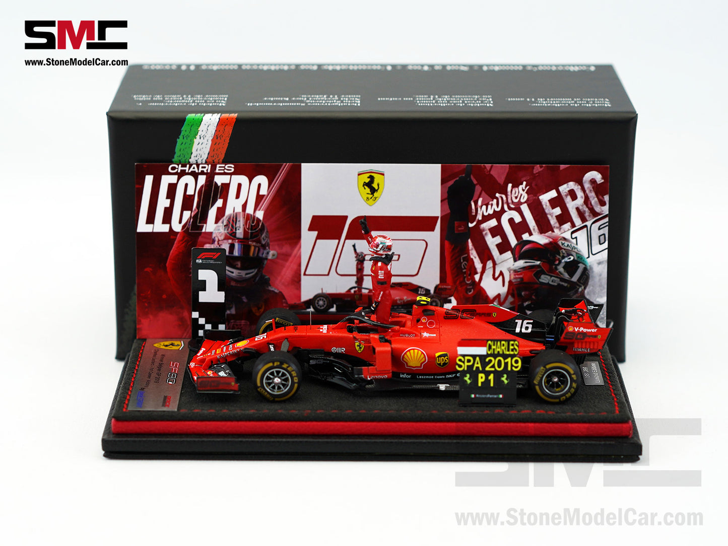 Ferrari F1 SF90 #16 Charles Leclerc Winner Belgium GP 2019 Looksmart 1:43 Special Edition