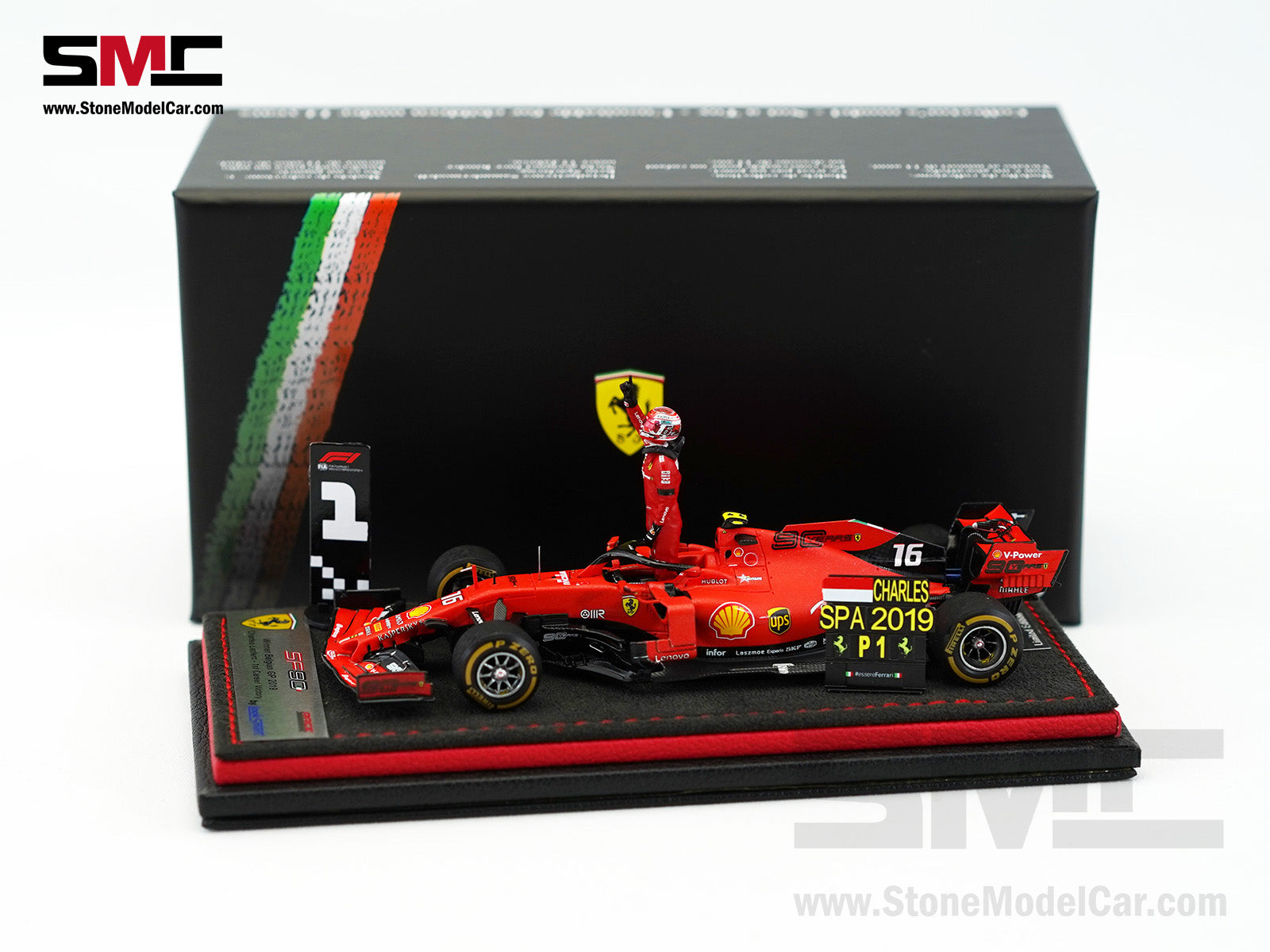 ミニカー Look Smart Ferrari SF90 Charles Leclerc Ferrari F1 SF90 #16 Charles Leclerc Winner Belgium GP 2019