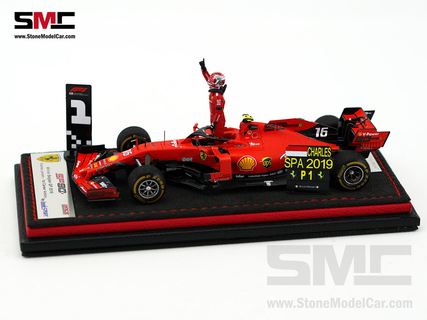 Ferrari F1 SF90 #16 Charles Leclerc Winner Belgium GP 2019 Looksmart 1:43 Special Edition