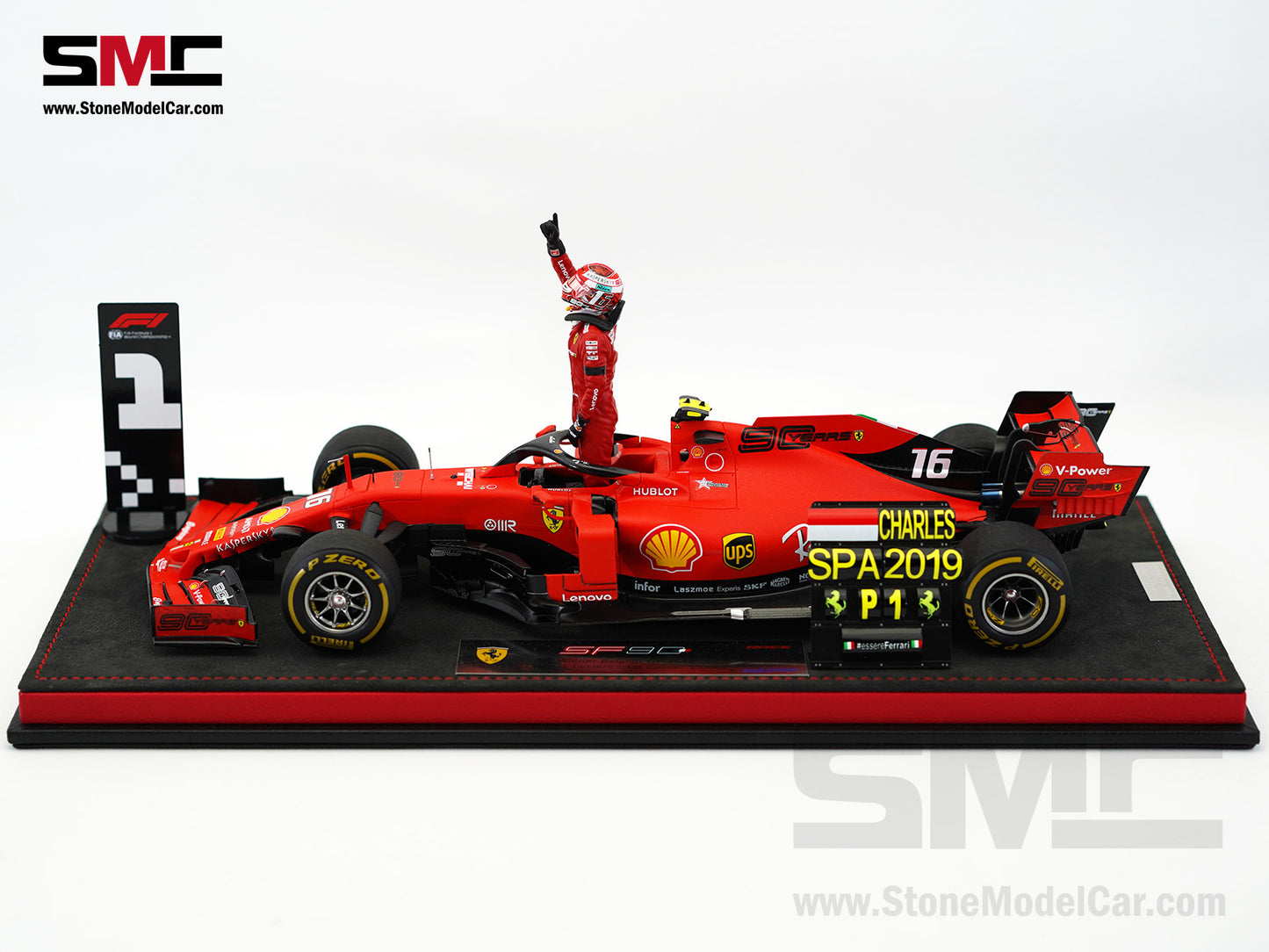 Ferrari F1 SF90 #16 Charles Leclerc Winner Belgium GP 2019 Looksmart 1:18 Special Edition
