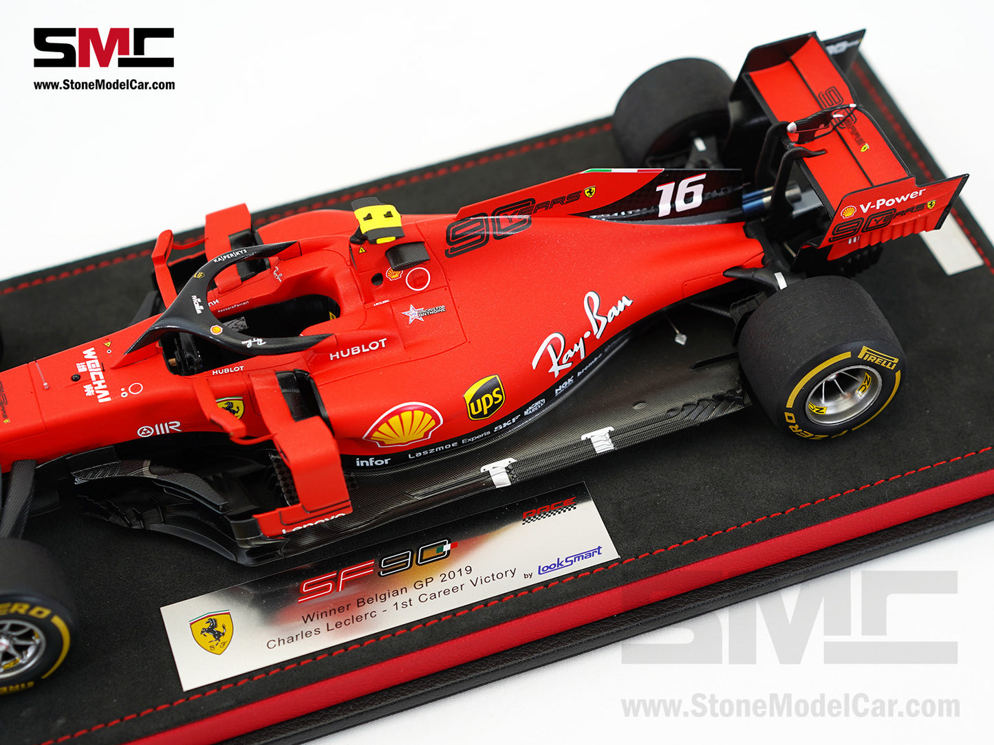 Ferrari F1 SF90 #16 Charles Leclerc Winner Belgium GP 2019 Looksmart 1:18 Special Edition