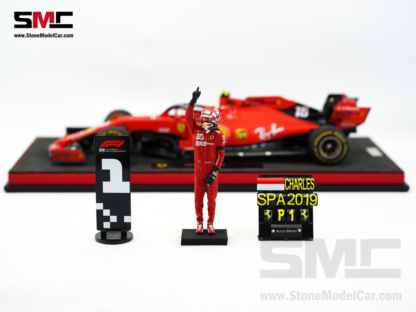 Ferrari F1 SF90 #16 Charles Leclerc Winner Belgium GP 2019 Looksmart 1:18 Special Edition