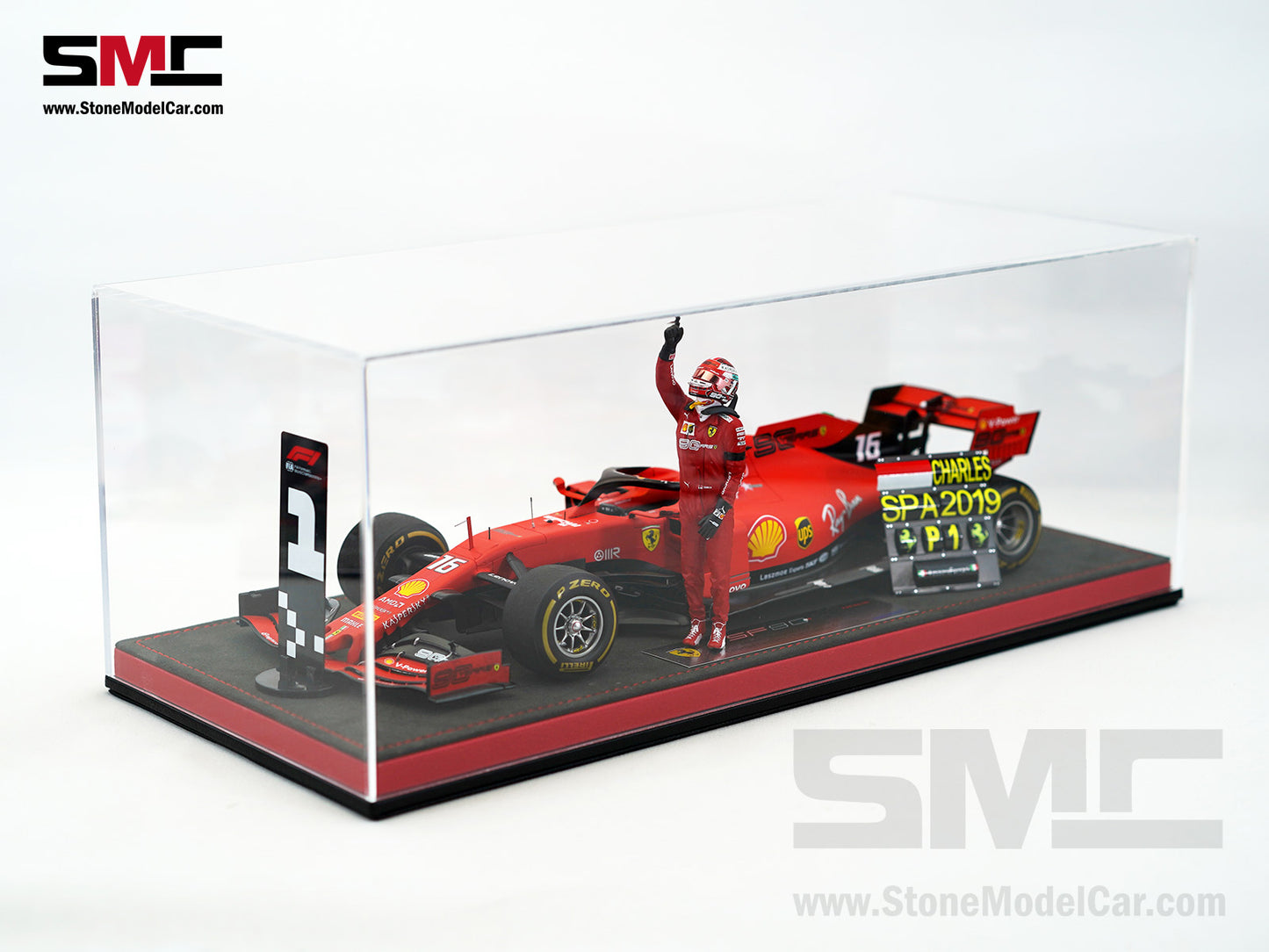Ferrari F1 SF90 #16 Charles Leclerc Winner Belgium GP 2019 Looksmart 1:18 Special Edition
