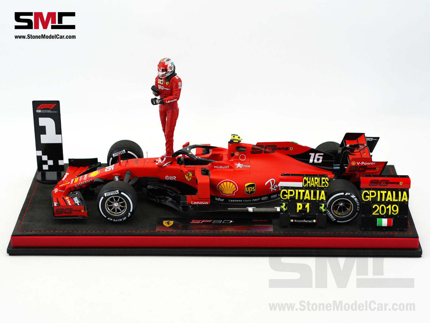 Ferrari F1 SF90 #16 Charles Leclerc Winner Italy Monza GP 2019 Looksmart 1:18 Special Edition