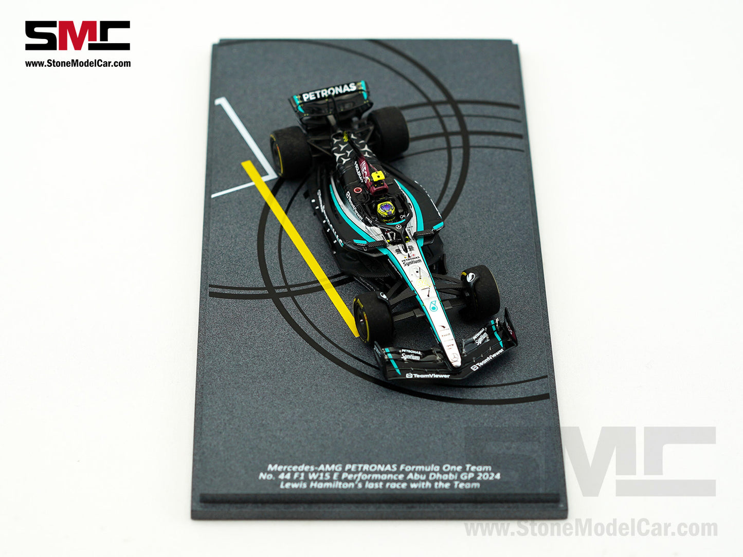 [Pre-Order] Mercedes F1 W15 #44 7x World Champion Lewis Hamilton Abu Dhabi GP 2024 1:43 Spark Donuts Special Edition