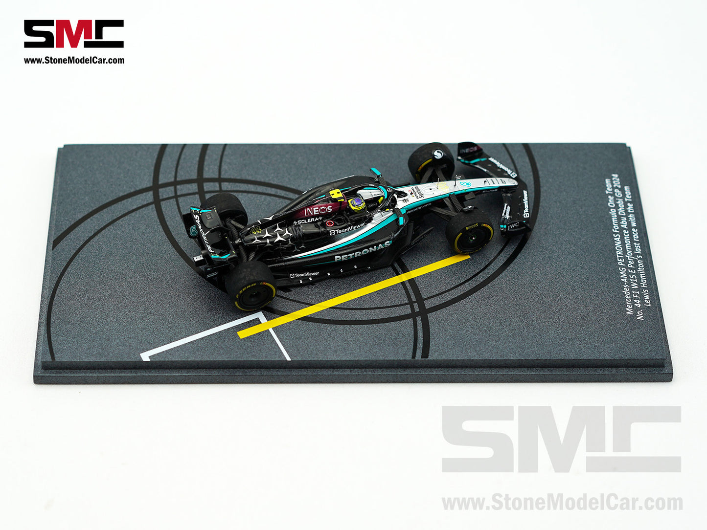 [Pre-Order] Mercedes F1 W15 #44 7x World Champion Lewis Hamilton Abu Dhabi GP 2024 1:43 Spark Donuts Special Edition