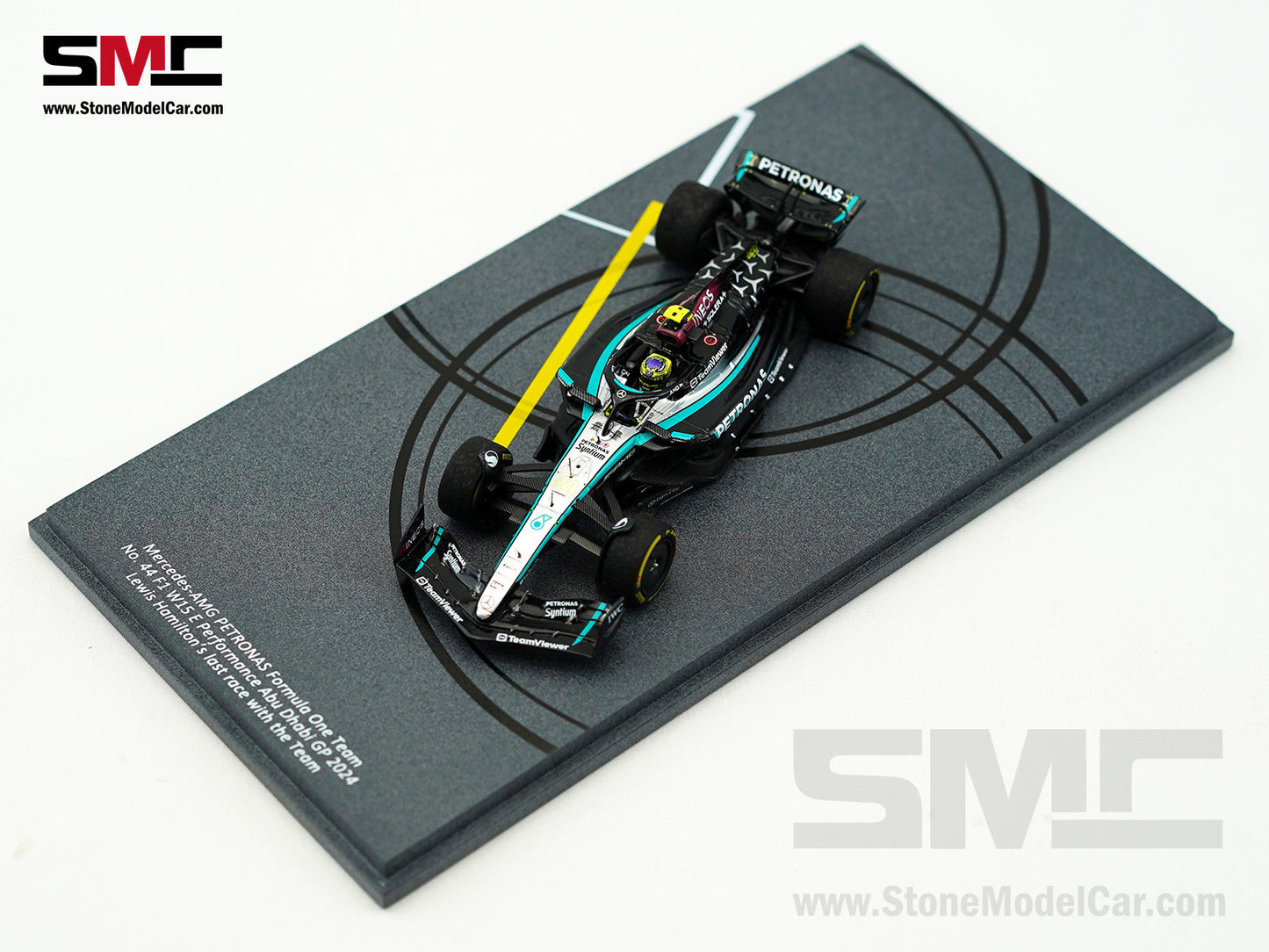 [Pre-Order] Mercedes F1 W15 #44 7x World Champion Lewis Hamilton Abu Dhabi GP 2024 1:43 Spark Donuts Special Edition