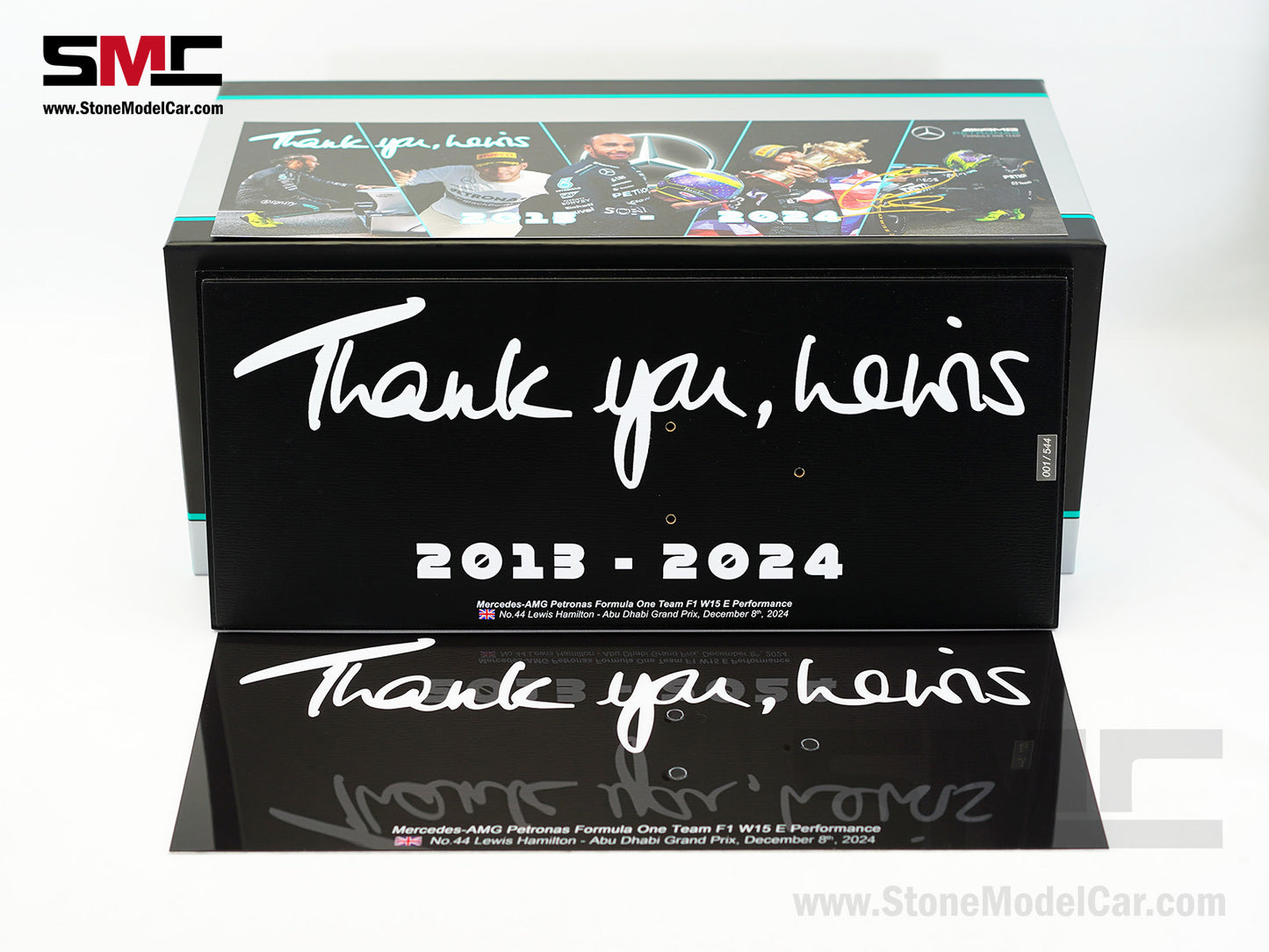 Mercedes F1 W15 #44 7x World Champion Lewis Hamilton Abu Dhabi GP 2024  1:18 Spark Figure Special Edition