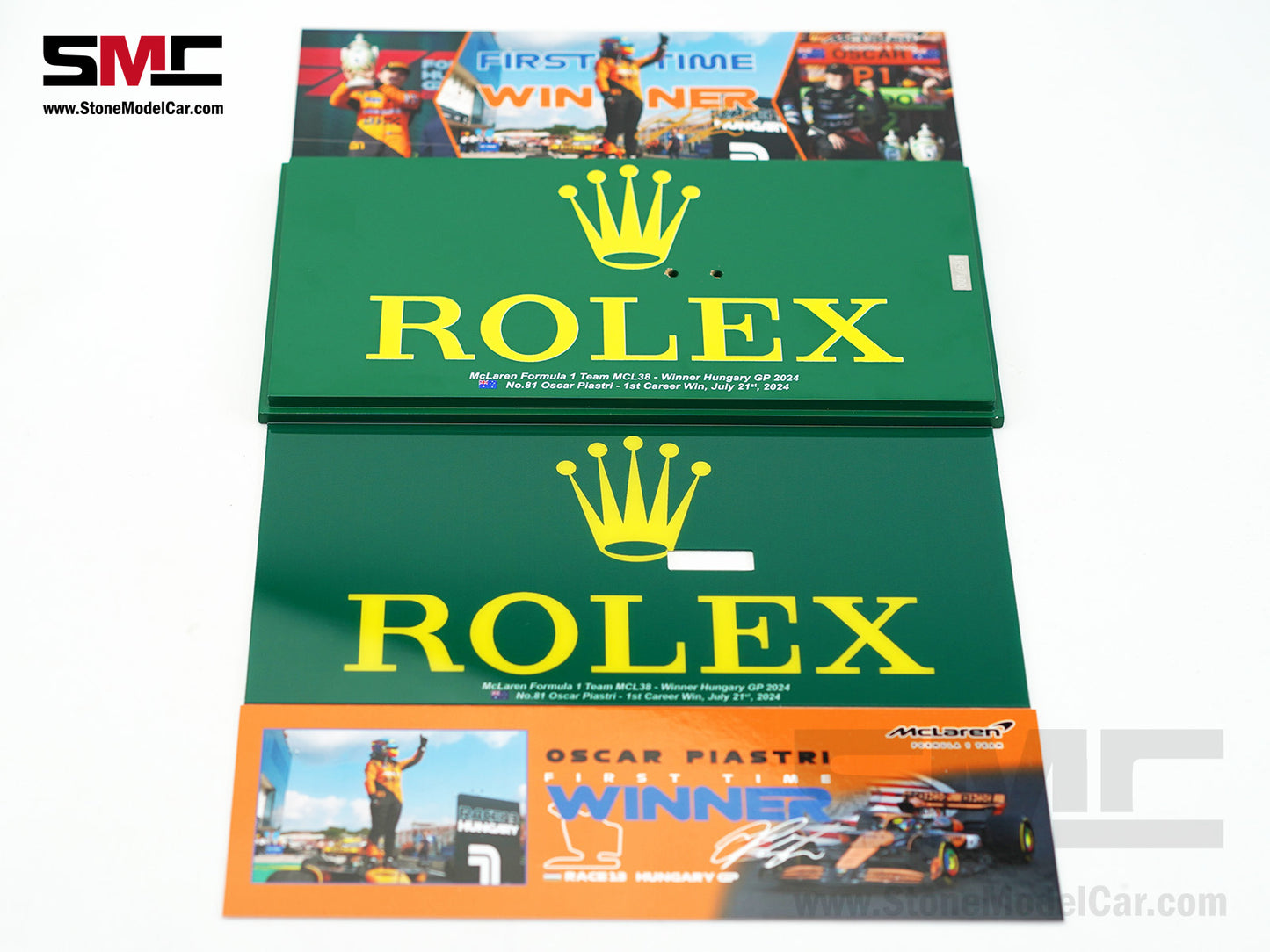 McLaren F1 MCL38 #81 Oscar Piastri Hungary GP Winner 2024 1st Career Win 1:43 Spark Figure Special