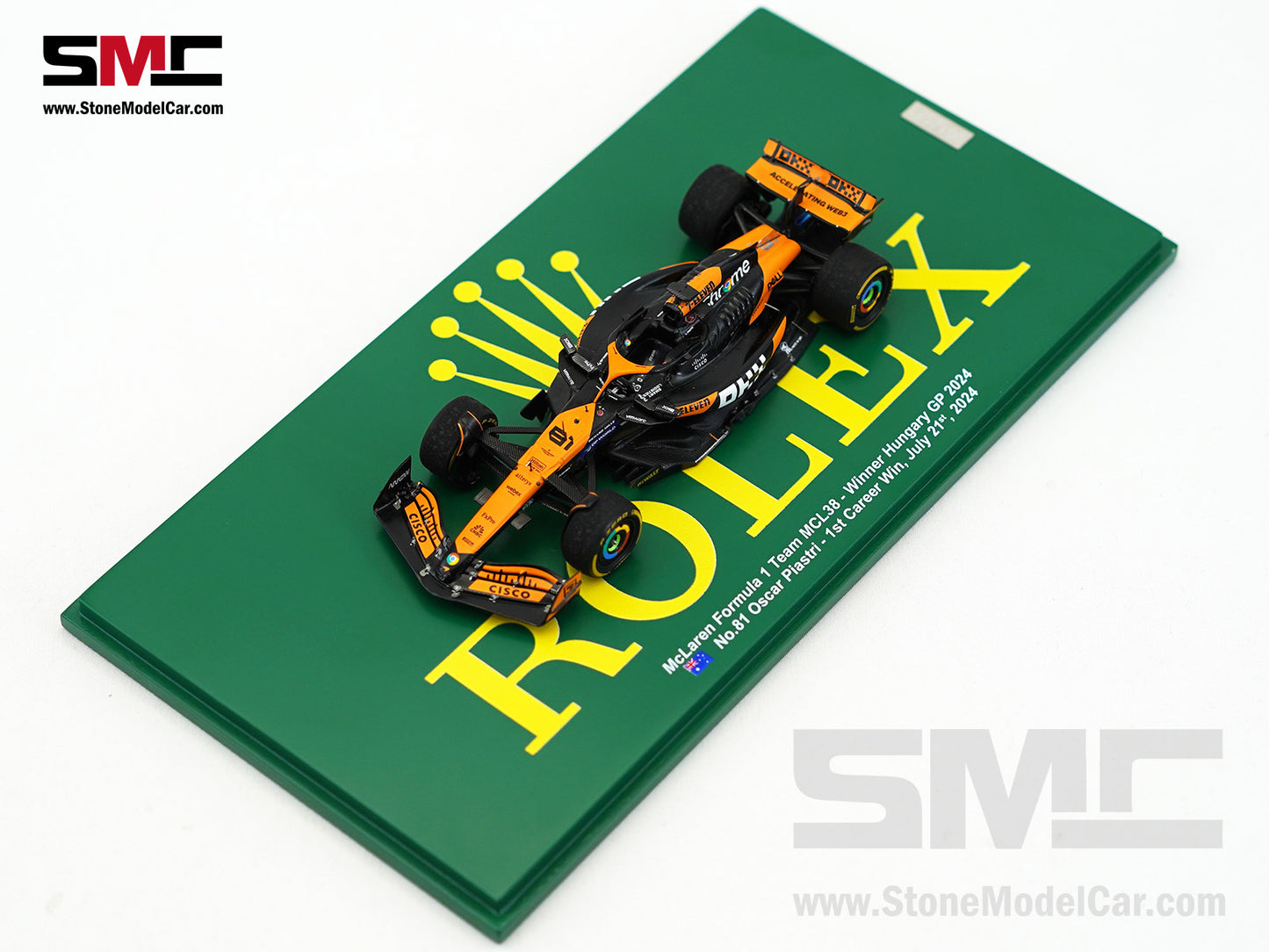 McLaren F1 MCL38 #81 Oscar Piastri Hungary GP Winner 2024 1st Career Win 1:43 Spark Figure Special