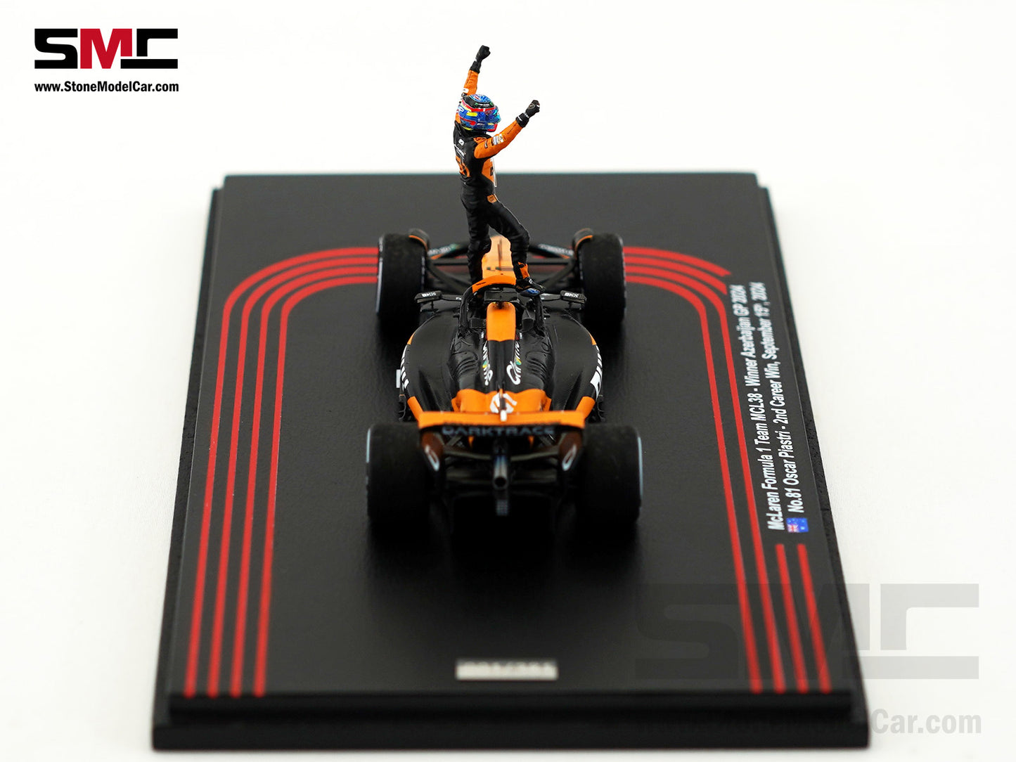 McLaren F1 MCL38 #81 Oscar Piastri Azerbaijan GP Winner 2024 2nd Career Win 1:43 Spark Figure Special