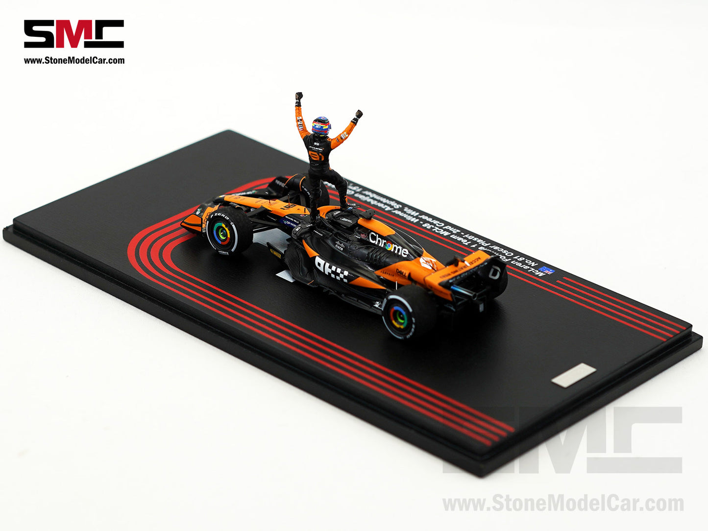 McLaren F1 MCL38 #81 Oscar Piastri Azerbaijan GP Winner 2024 2nd Career Win 1:43 Spark Figure Special