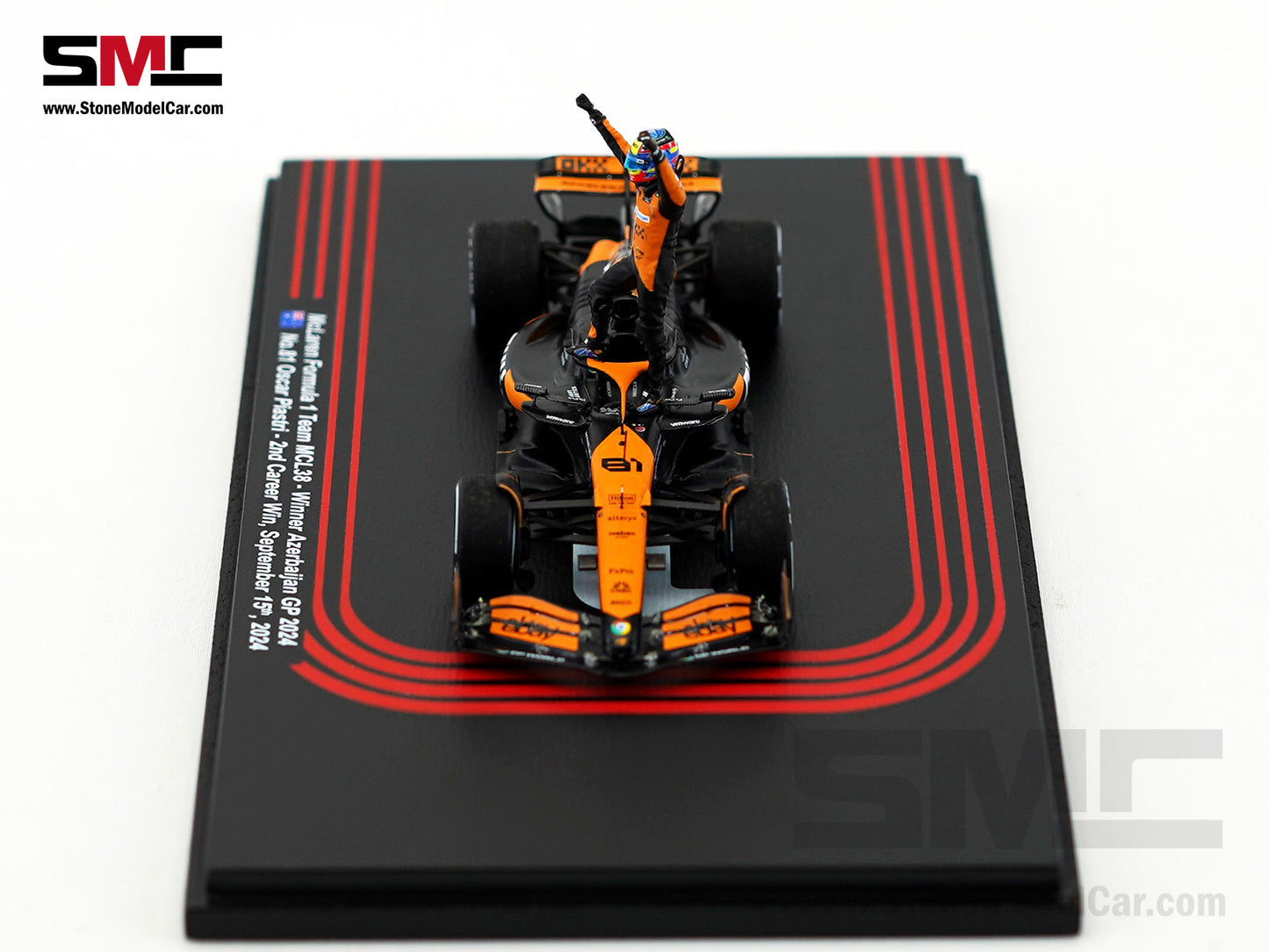 McLaren F1 MCL38 #81 Oscar Piastri Azerbaijan GP Winner 2024 2nd Career Win 1:43 Spark Figure Special