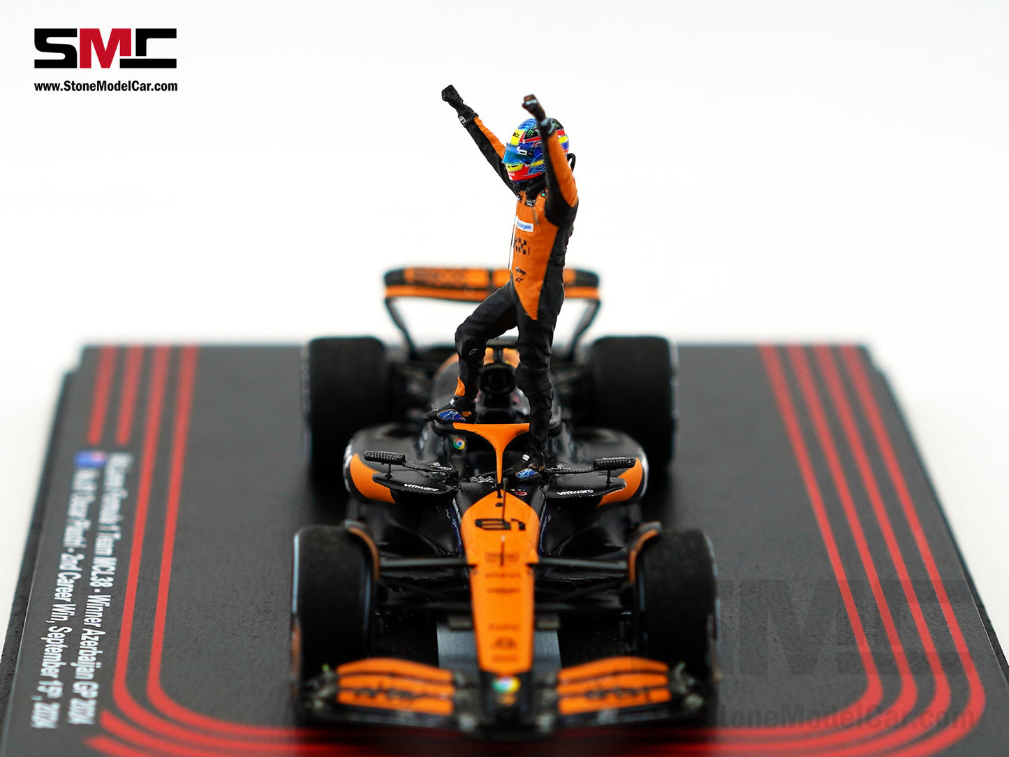 McLaren F1 MCL38 #81 Oscar Piastri Azerbaijan GP Winner 2024 2nd Career Win 1:43 Spark Figure Special