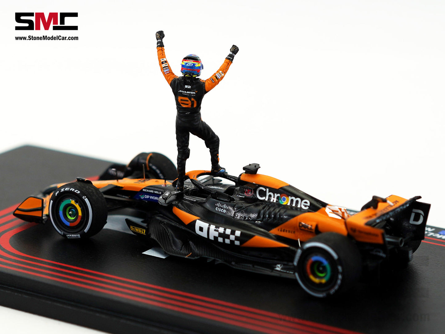 McLaren F1 MCL38 #81 Oscar Piastri Azerbaijan GP Winner 2024 2nd Career Win 1:43 Spark Figure Special