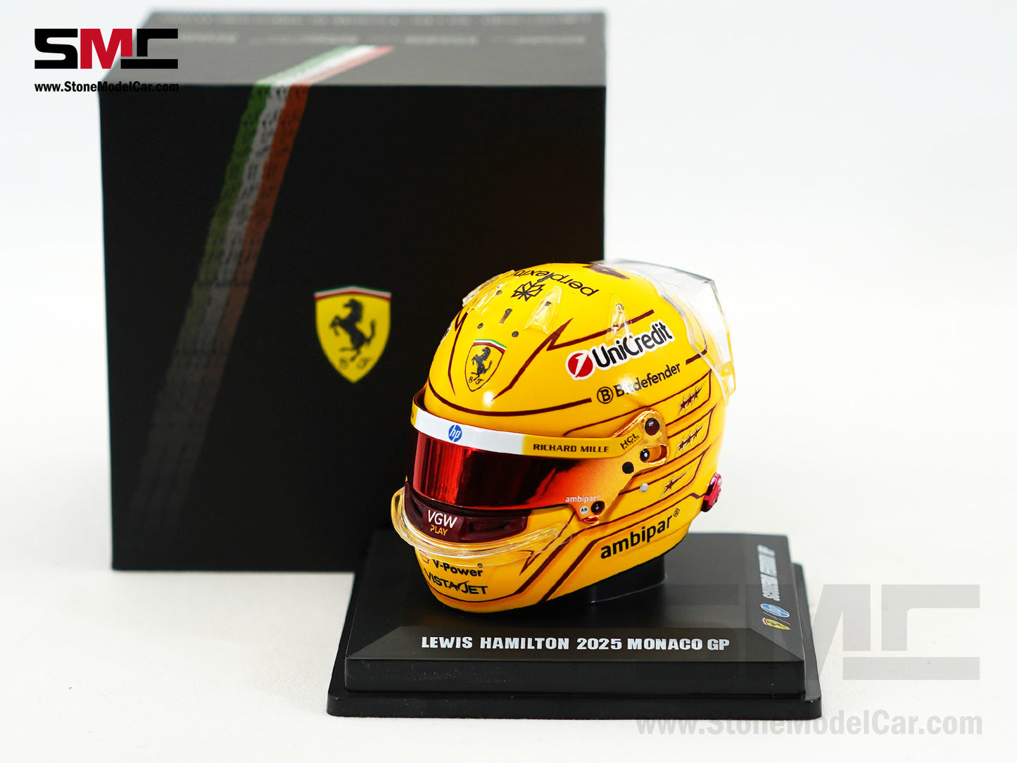 Ferrari HP F1 SF-25 #44 Lewis Hamilton Monaco GP 2025 Looksmart 1:5 BELL Helmet