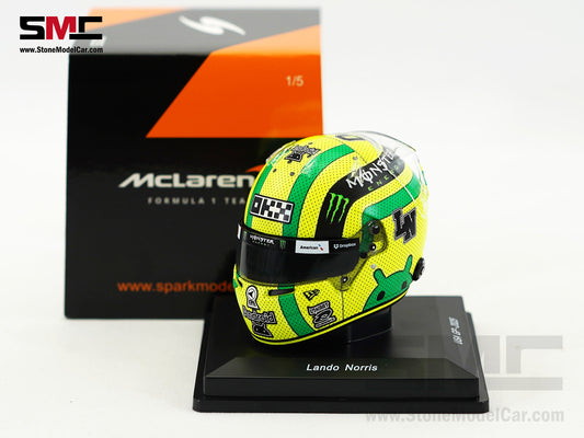 McLaren F1 MCL39 #4 Lando Norris US Austin GP 2025 Spark 1:5 Miniature Helmet