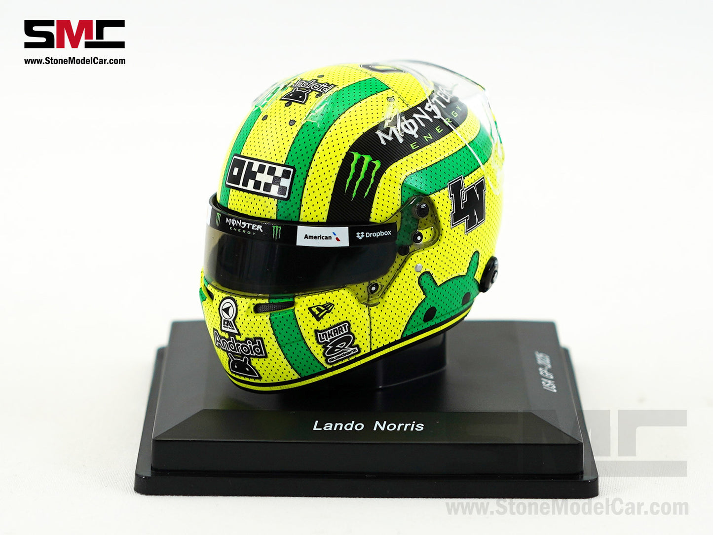 McLaren F1 MCL39 #4 Lando Norris US Austin GP 2025 Spark 1:5 Miniature Helmet