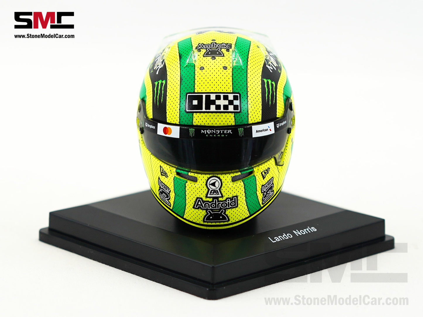 McLaren F1 MCL39 #4 Lando Norris US Austin GP 2025 Spark 1:5 Miniature Helmet